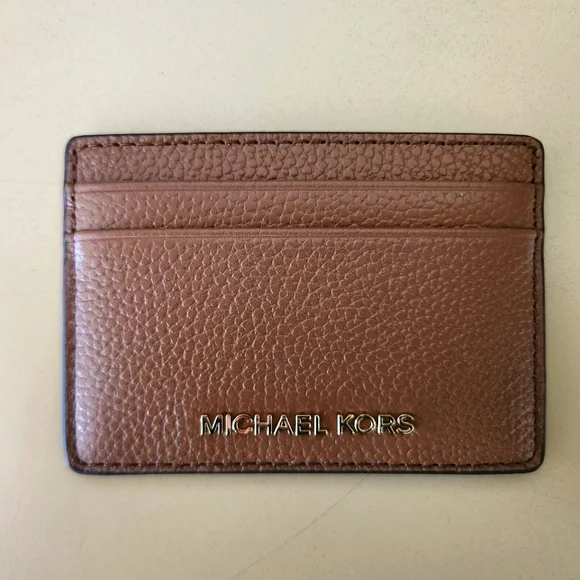 Michael Kors Pebbled Leather Card Case - NEW - Picture 2 of 5